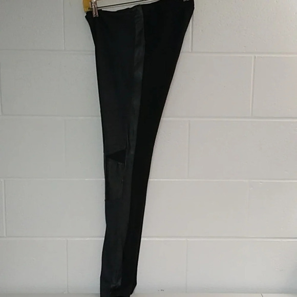 Angie Faux suede, leather & knit leggings - Picture 5 of 9